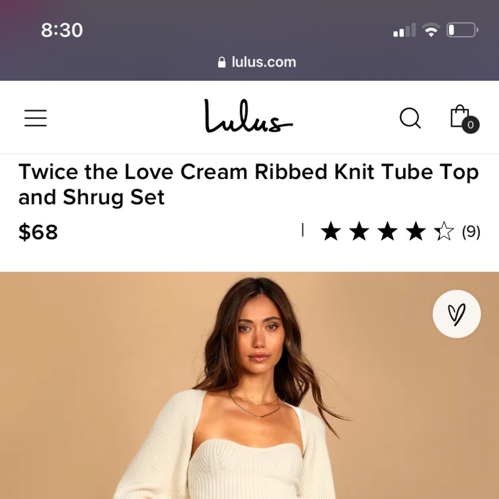 NEW Lulu’s Strapless Knit Tube Top/Shrug Set - Picture 5 of 5